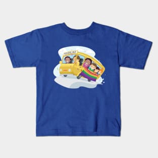 Kids School Bus Rainbow Kids T-Shirt